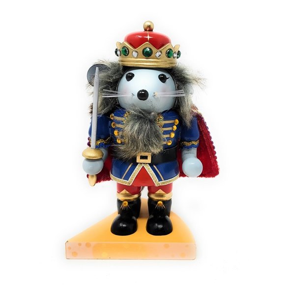 Christmas Wood 7.5" Mouse Soldier Nutcracker - Picture 1 of 4